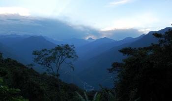 View from hostel balcony-Coroico